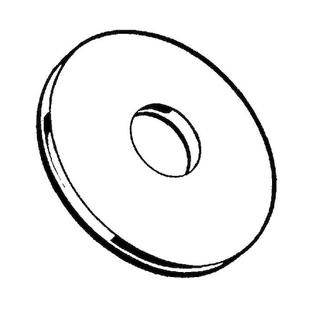 Midwest Fastener Fender Washer, For Screw Size #6 , Steel Zinc Plated Finish, 100 PK 54340